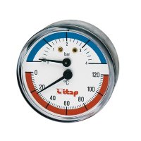 ITAP ART 485 Термоманометр осевое подключение, аксиальный 1/2"