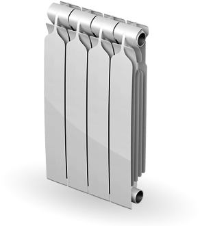 BILUX PLUS R500-4 Биметаллический радиатор, 4 секции