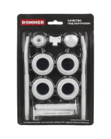 ROMMER 3/4 Монтажный комплект для радиаторов 11 в 1 (RAL 9016) с 2-мя кронштейнами