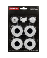 ROMMER 1/2 Монтажный комплект для радиаторов 7 в 1 (RAL 9016) без кронштейнов